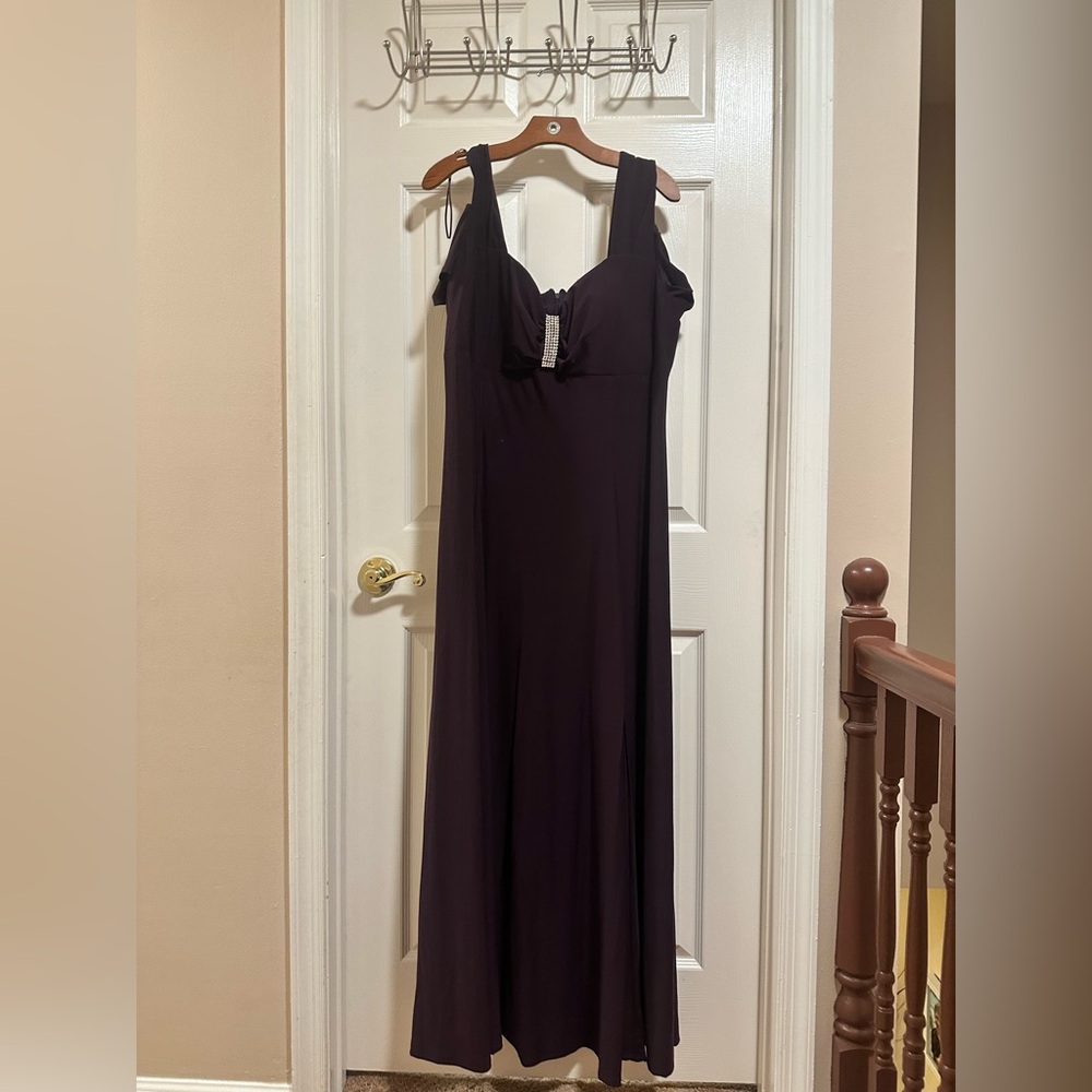 R&M Richards Deep Purple Prom Dress